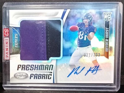 2018 Panini Certified HAYDEN HURST Freshman Fabric Rookie AUTO Sealed /399  MINT - Image 1 of 2
