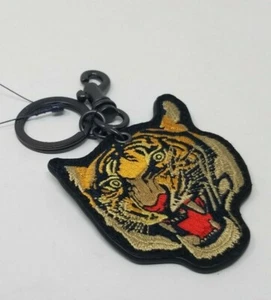 Polo Ralph Lauren Tiger Embroidered Leather Key Fob - Picture 1 of 4