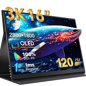 UPERFECT 16-Zoll OLED Portable Monitor 3K Tragbarer Monitore 120Hz Bildschirm - Bild 1 von 10