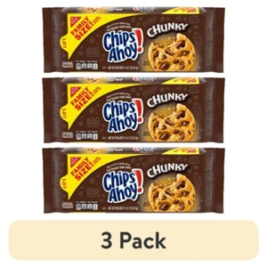 (3 pack) New CHIPS AHOY! Chunky Chocolate Chip Cookies, Family Size, 18 oz - Picture 1 of 9