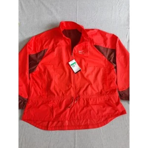 Nike Air Loose Fit Damen XL Rot Kordelzug Active Windbreaker Laufjacke - Bild 1 von 10