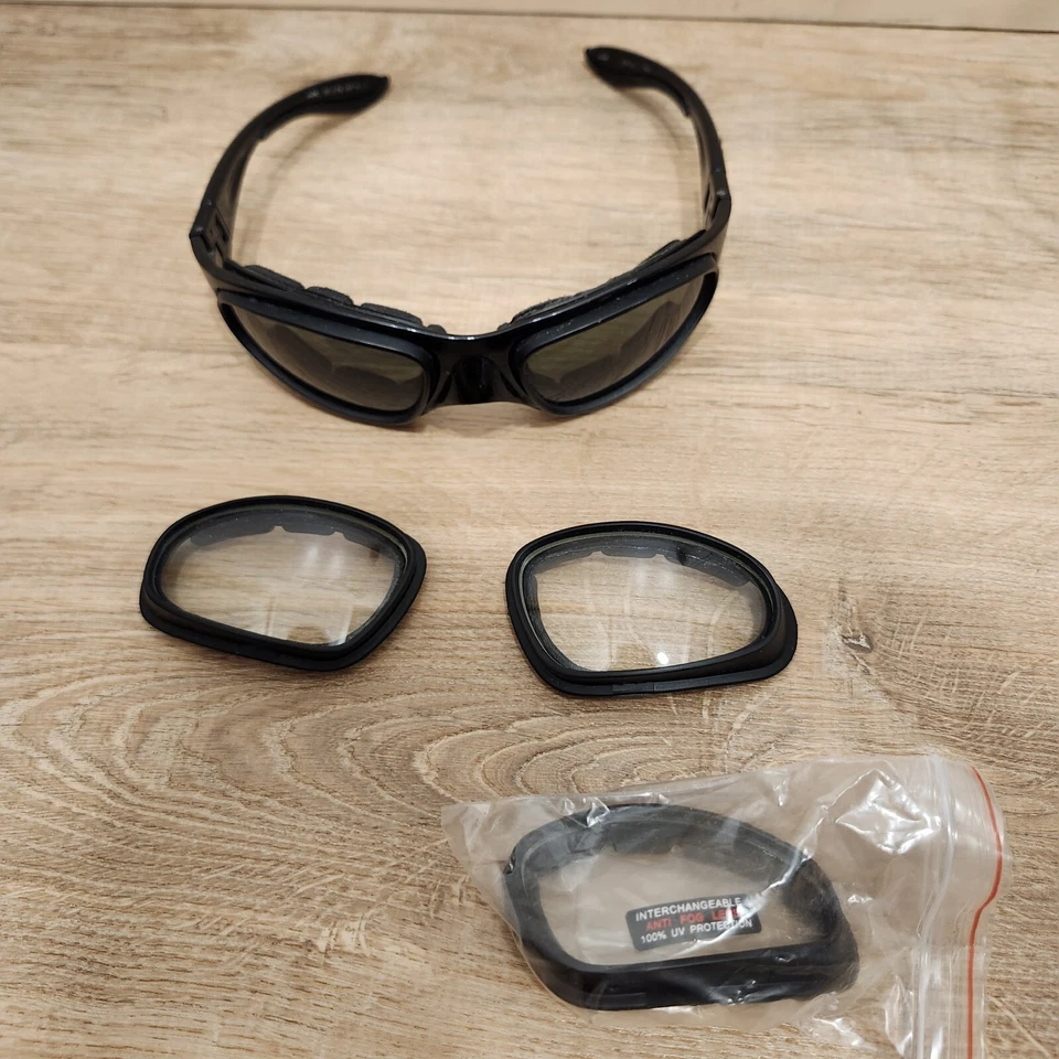 GAFAS DE SOL WILEY X Z87-2 NEGRAS EN 166 AUTÉNTICAS Lentes transparentes antiniebla UV CON estuche Foto 1 de 4