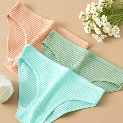 3PCS/LOT Sexy Womens Cotton Panties Briefs Ladies Underwear Lingeries Hipster - Image 1 of 4