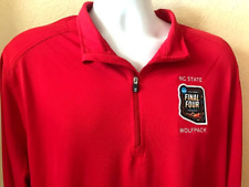 NCAA Basketball Final Four 2024 NC State Wolfpack 1/2 Zip Pullover Size 2XL Red