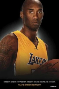Póster de citas de mentalidad de Kobe Bryant Mamba 24 x 36 - Imagen 1 de 1
