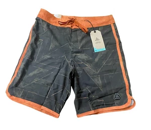 NUEVO PrAna Board Shorts Alta Mar Natación Para Hombre 30 Pizarra Brillo UPF 50+ Naranja Gris - Imagen 1 de 12