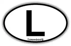 Luxembourg Vehicle Country Code Oval Car Bumper Window Sticker Decal 6"X4" - Picture 1 of 1