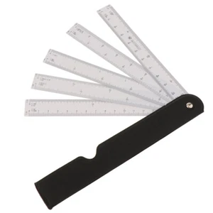 5 Folding Fan Fächermaßstab Kunststoff Maßstab Lineal Bauwesen Reduktions - Bild 1 von 8