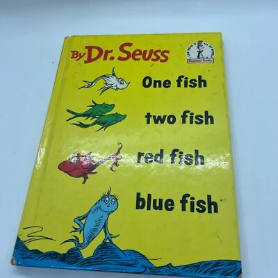 Dr. Seuss One Fish Two Fish Red Fish Blue Fish 1960 1st Edition Book — 第 1/4 张图片