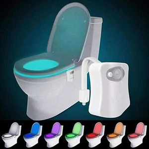 Toilettenschüssel-Nachtlicht bewegungsaktivierter Sitzsensor Badezimmerlampe - Bild 1 von 4