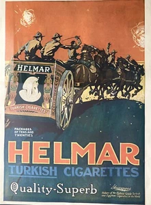 Antique advertising paper Framed 1918 Baseball magazine Back HELMAR Cigarettes - Picture 1 of 8