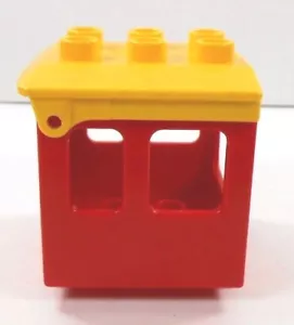 Lego Duplo Train Engineer's Cab small red/yellow - Picture 1 of 7