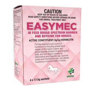 Abbey Easymec in Feed Broad Spectrum Wormer & Boticide for Horses 4 x 17.5g - Picture 1 of 1