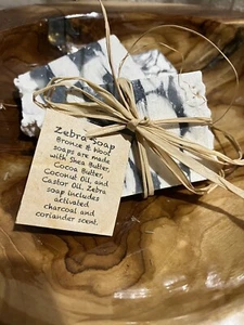 All Natural Hand Made “Zebra” Soap - Picture 1 of 2