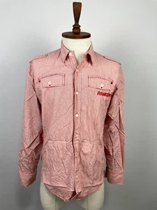 G-Star Raw Pink Casual Pockets Button Down Prime Concept Striped Men's Shirt L - Picture 1 of 23