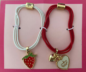 JUICY COUTURE Strawberry & Heart Elastics/Bracelets - NEW