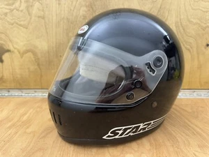Vintage 1980 BELL STAR LTD Motorcycle Helmet Black Size 7 1/4 Full Face Visor - Picture 1 of 12