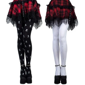Women s Patterned Stockings Tights Halloween Skull Print Tights Pantyhose Gifts - Picture 1 of 9
