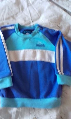 Lonsdale blue and mint tracksuit size 18-24 months white strips - Image 1 of 4