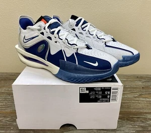 Nike Air Zoom GT Cut 3 ASW Basketball Shoes White Navy FZ4645-100 Men's Size 8 - Picture 1 of 12