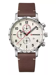 Wenger Schweizer Armee Herren 01.1543.113 Attitude Knochenzifferblatt Chronograph Uhr 44mm - Bild 1 von 3