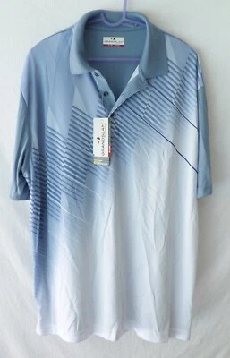Grand Slam Mens short sleeve active performance Blue Design polo shirt XL  NWT - Image 1 of 4