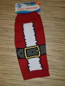 Throw Me A Bone Red Santa Suit Christmas Sweater Medium 12-15" - Picture 1 of 2
