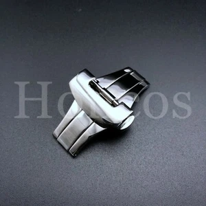 22MM Deployment Buckle Watch Leather Rubber Strap Clasp Fits for Panerai Polish  - Picture 1 of 7