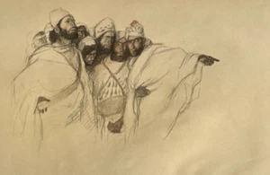 Vintage Lithography Abel Pfeffermann PANN (1883-1963) Bible, Geneva - Picture 1 of 8