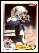 1982 Topps Dennis Thurman* Dallas Cowboys #326