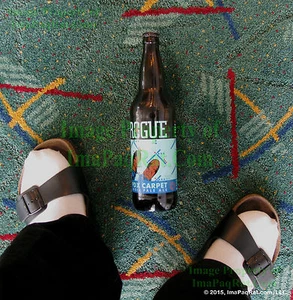 EMPTY Rogue PDX Carpet IPA Limited Edition Beer Bottle ☆ w/ Cap & BIN BONUS! - Picture 1 of 5