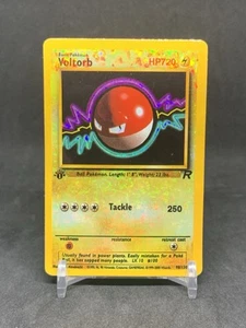 Voltorb 1st Edition Team Rocket #98 Vintage Pokemon Bootleg Sticker Card Holo - Imagen 1 de 2