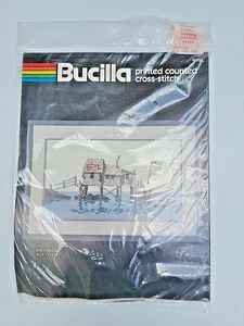 NOS Bucilla BAIT HOUSE 40034 Printed Counted Cross Stitch Kit Vintage - Picture 1 of 5
