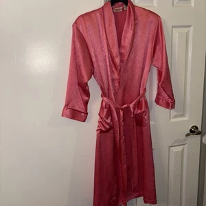 Victoria's Secret Pink P/S Satin Robe Gold Label Vintage 90s - Picture 1 of 6