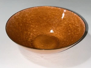 Statham Enamel on Copper Metal Bowl Dish Marked STATHAM - Picture 1 of 7