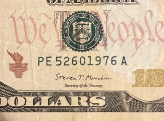 5/26/1976 Birthday / Anniversary Date Note May 26th 1976 $10 Ten Dollar Bill - Image 1 of 4