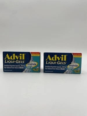 Advil Liqui-Gels Minis 80 cápsulas llenas de líquido Lote de 2 CADUCIDAD 9/2027 Foto 1 de 4