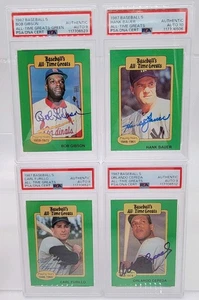 1987 Hygrade Bob Gibson, Hank Bauer, Carl Furillo, Orlando Cepeda PSA Auto Lot - Picture 1 of 6