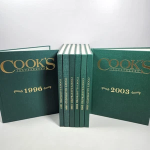 Vtg Cooks Illustrated Annual Lot of 8 HC 1996 to 2003 Cooking Tips Recipes - Picture 1 of 19