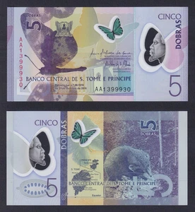 Banconota Sao Tomé e Principe 5 dobras 2016 P.-70 Polymer FDS/UNC - Picture 1 of 1