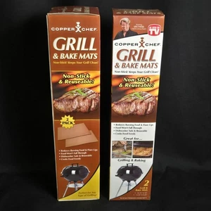Copper Chef Grill Bake Mats Lot of 2 Boxes Non Stick Reusable BBQ As Seen on TV - Picture 1 of 5