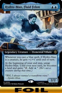 1x - Hydro-Man, Fluid Felon - FOIL EXTENDED FOIL #250 - Marvel's Spider-Man MTG - Picture 1 of 1