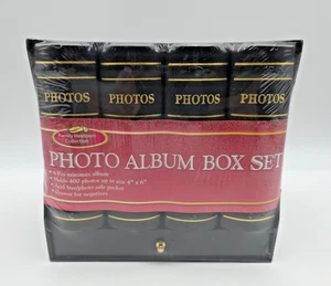 Fotoalbum Bibliothek Band Box Set fasst 400 4x6 Fotos schwarz fabrikneu versiegelt - Bild 1 von 5