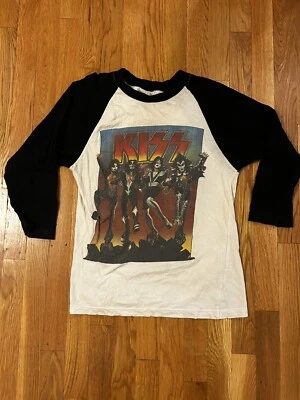 Camisa Rock Renaissance Adulto Pequeña Destructor de Besos Manga 3/4 Camiseta de Béisbol Foto 1 de 4