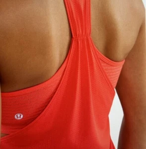 Lululemon No Limit 2 In 1 Tank Bra Red 10 Aus 14 - Altered - Picture 1 of 14