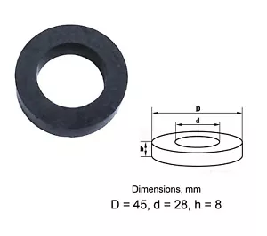 Lot of 4 Toroid Ring Ferrite Cores 45 x 28 x 8mm μ=1000 RFI / EMI USSR NOS - Picture 1 of 3