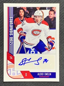 Alexei Emelin SS-EME Canadiens Score Signatures Hockey Card Panini NHL 2012 - Picture 1 of 3