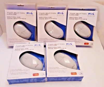 Micro Innovations Two Button Mouse Contour Hand With PS2 Connection PD39P 5 PACK - Image 1 of 4