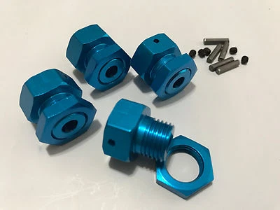 OFNA 17mm Hex / Hub Adapter Blue for Traxxas T-Maxx 2.5/3.3  - Image 1 of 3