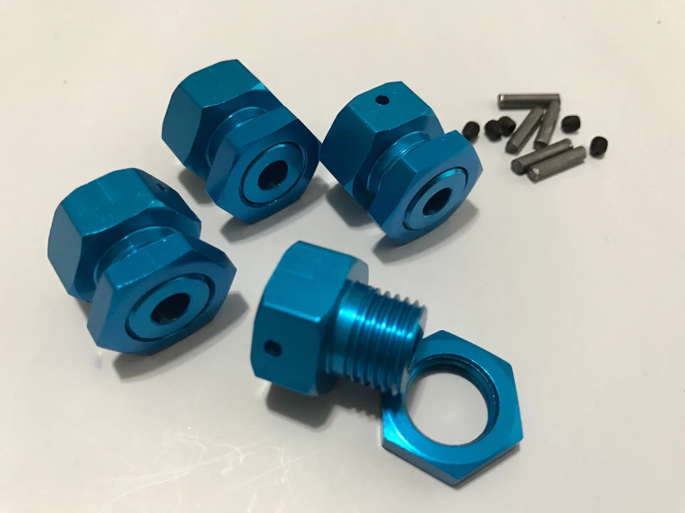 OFNA 17mm Hex / Hub Adapter Blue for Traxxas T-Maxx 2.5/3.3  - Image 1 of 3